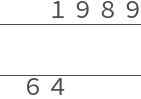 Animation for Sun Tzŭ multiplication: 1989 multiplied by 64.
